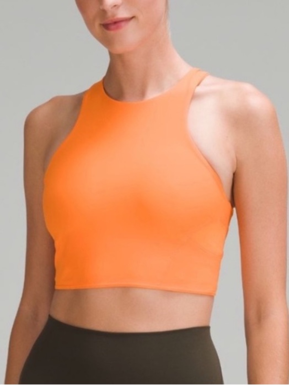 Lululemon Orange Mesh Back Sports Bra